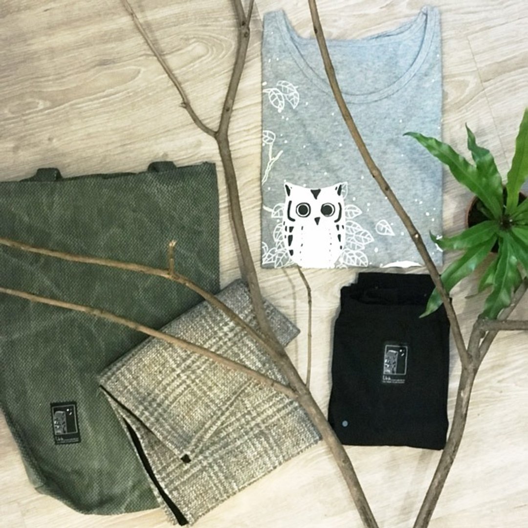 Goody Bag - 【：Urb.四件套组·福袋】可选：衣、裤、巾、包 - 洋装/连衣裙 - 棉 卡其色