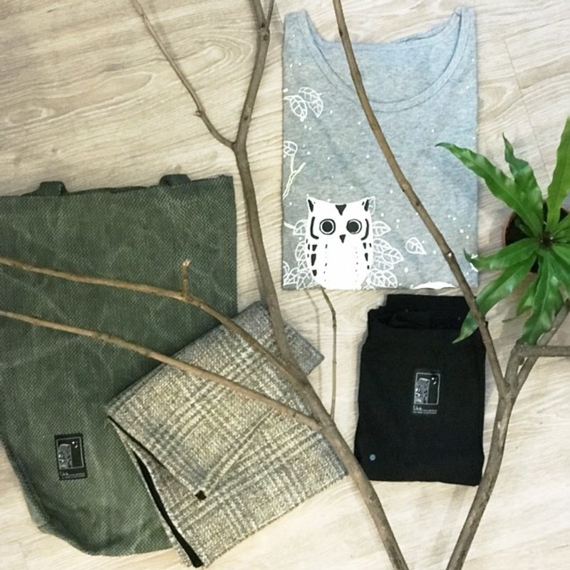 Goody Bag - 【：Urb.四件套组·福袋】可选：衣、裤、巾、包 - 洋装/连衣裙 - 棉．麻 卡其色