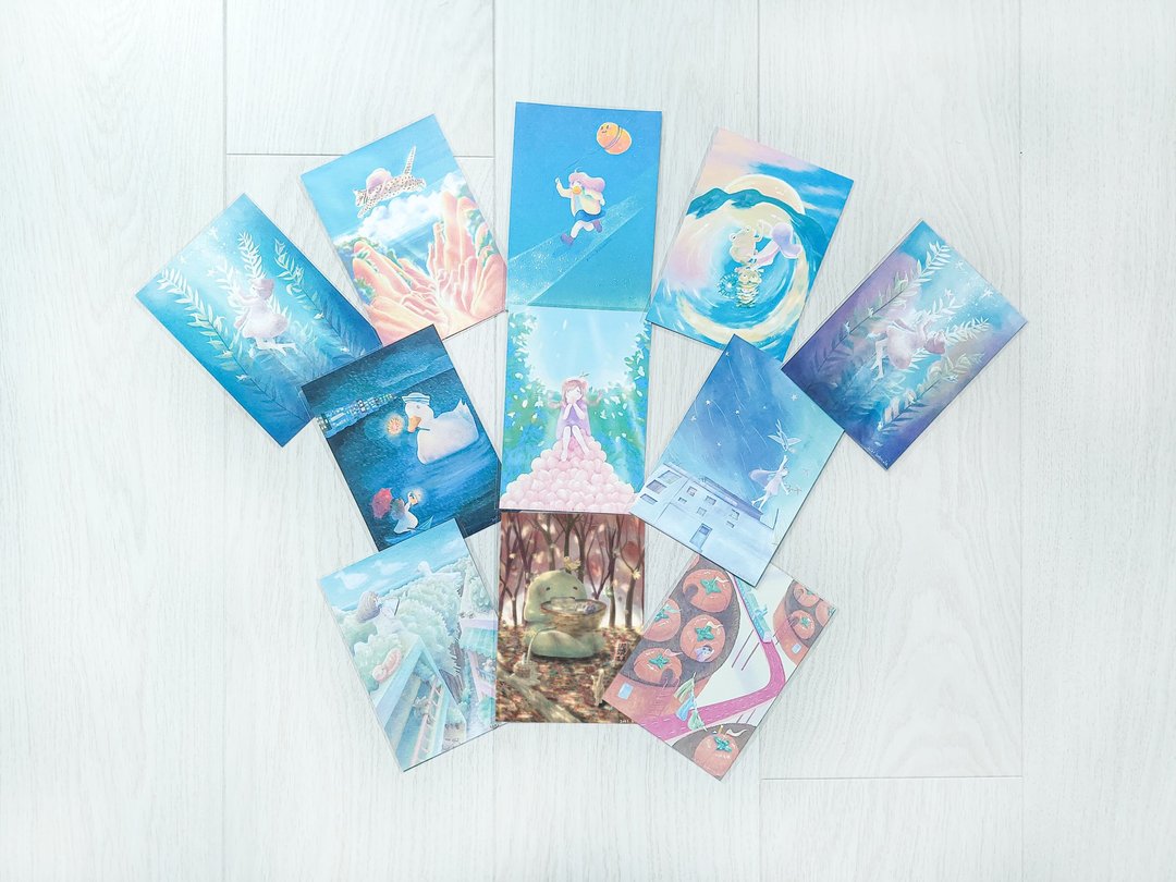 台湾风景/ 插画收藏明信片套组/ 11入 - 卡片/明信片 - 纸 多色