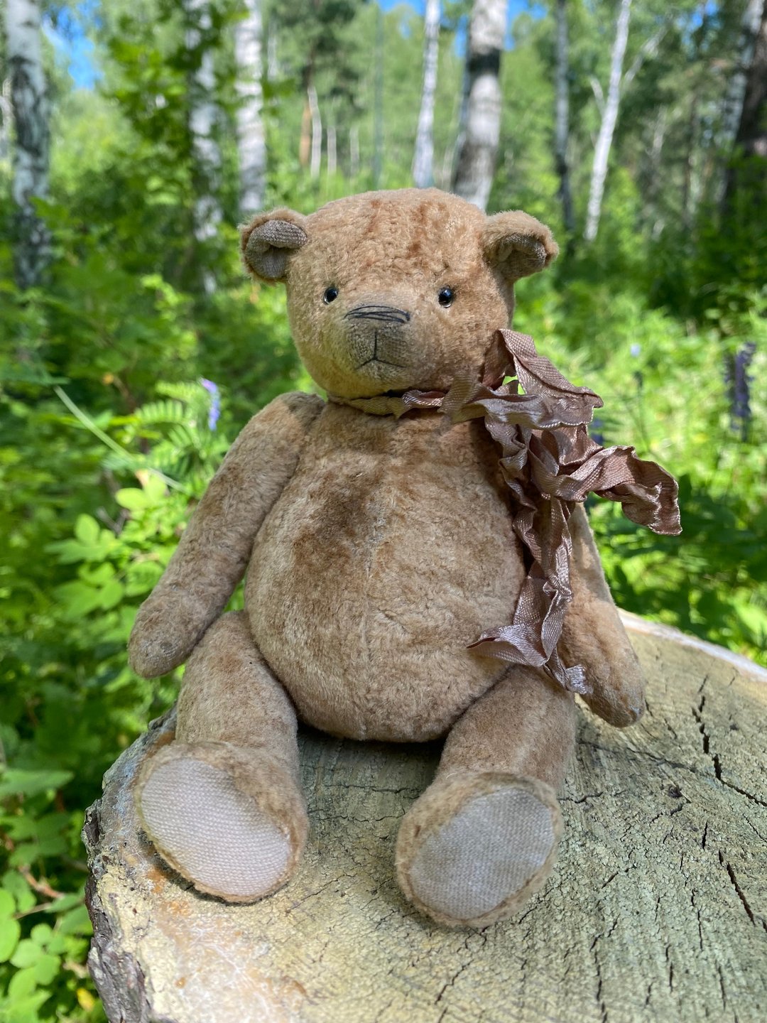 Plush bear, OOAK, teddy bear - 玩偶/公仔 - 其他材质 咖啡色