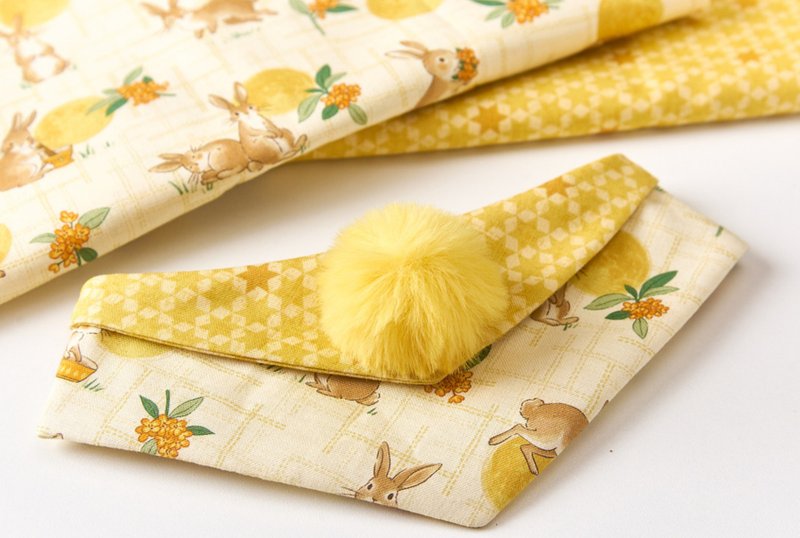 【手工三角巾】中式玉兔/宠物项圈围脖 - 其他 - 其他材质 多色