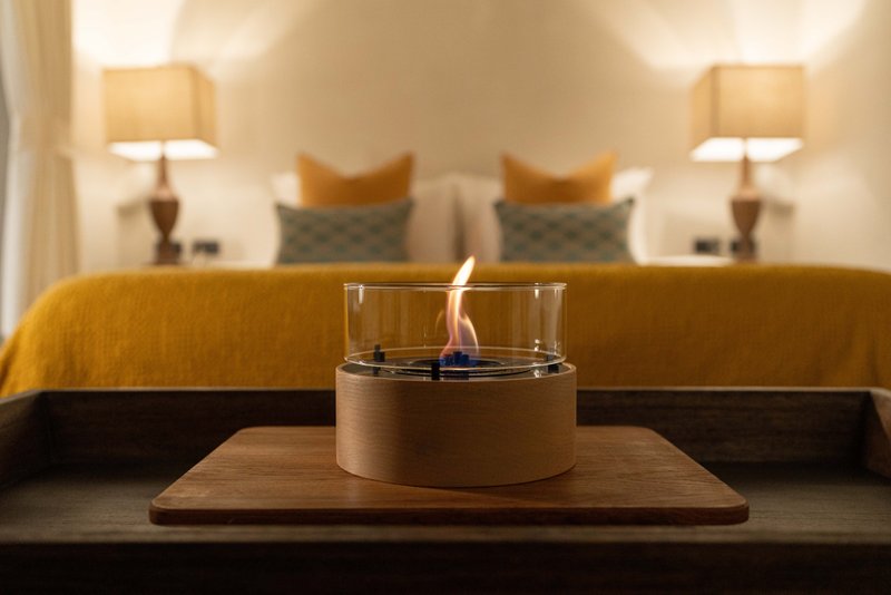 【Tenderflame】桌上型火焰情境气氛灯 Café 18 Oak - 灯具/灯饰 - 玻璃 