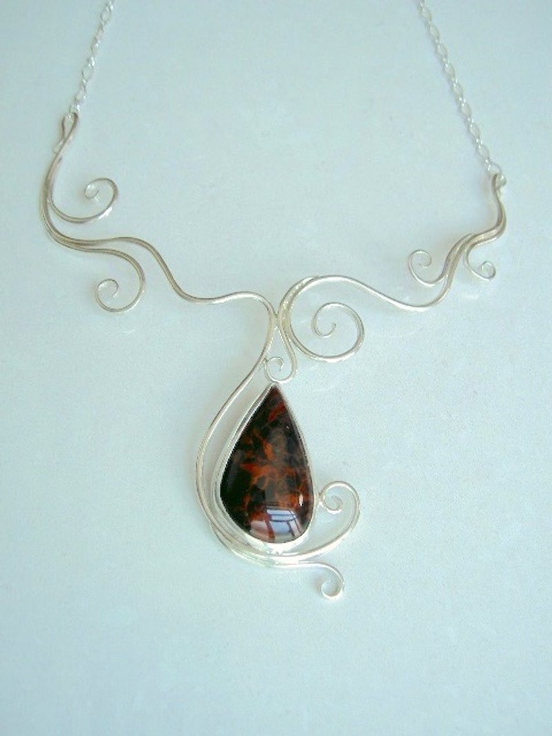 Red agate necklace - 项链 - 宝石 红色