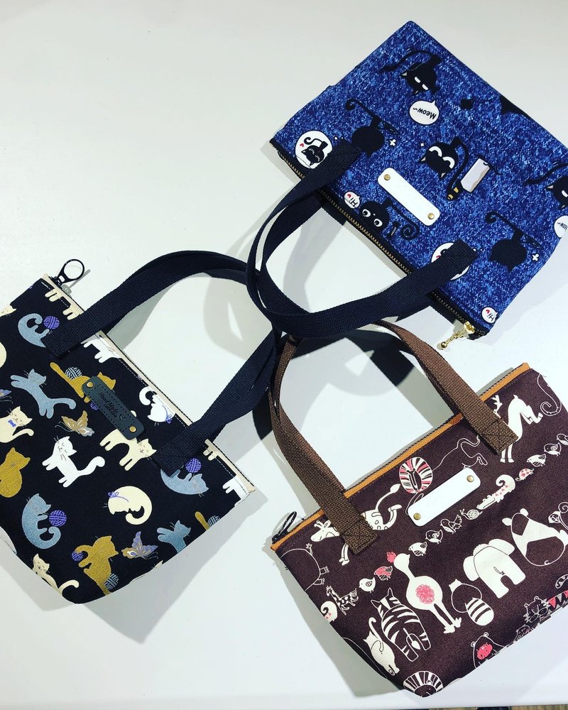 手提小包/化妆包/杂物收纳包 - 手拿包 - 棉．麻 粉红色