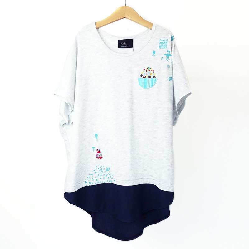 Urb. 锉冰 / 拼接上衣 - 女装上衣 - 棉．麻 白色