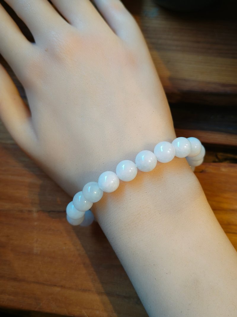 天然缅甸A货翡翠串珠手串丨手工手链・平安开运・情侣/送礼推荐 - 手链/手环 - 玉石 紫色