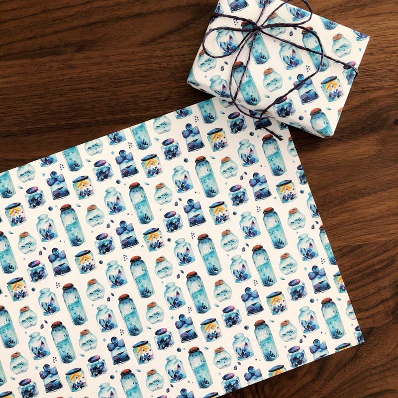 星空瓶装饰包装纸 - 包装材料 - 纸 蓝色