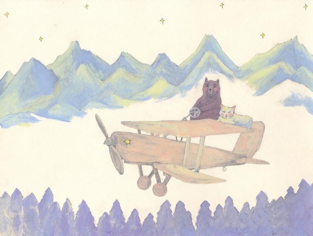 台湾当代知名插画家谢耘耘作品-Fly Away-复制画1/3 - 海报/装饰画/版画 - 其他材质 黄色