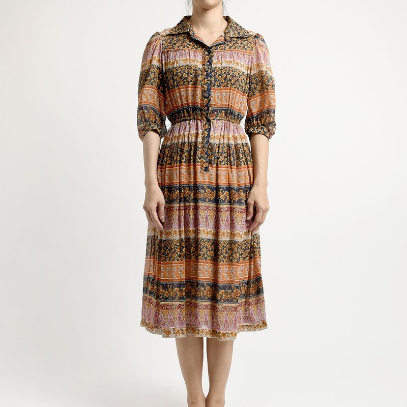 古着洋装 / 日本洋装 / Vintage Dress - 洋装/连衣裙 - 其他材质 橘色