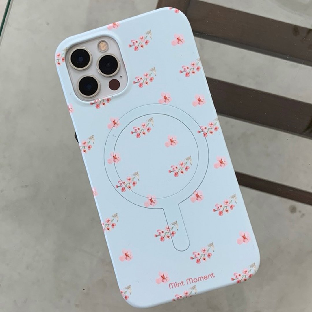 天蓝色花朵 iPhone MagSafe 手机硬壳 - 手机壳/手机套 - 其他材质 蓝色