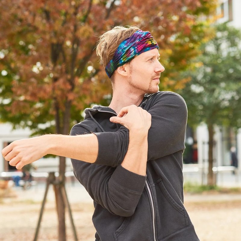 男士头带领巾，发带，嬉皮瑜珈发带，扎染，跑步头带 - 发带/发箍 - 其他材质 多色