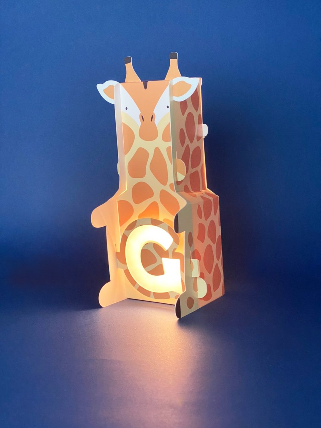 动物造型字母灯－G.giraffe长颈鹿/免裁切.灯饰 - 灯具/灯饰 - 纸 