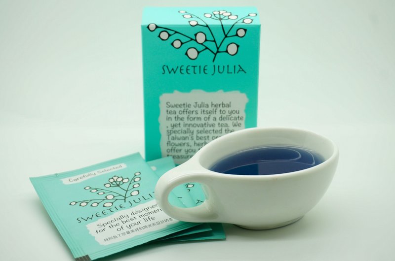 茱莉亚蓝玫瑰(1.5g礼盒) 无糖 零热量 无咖啡因 花草茶 - 茶 - 植物．花 蓝色