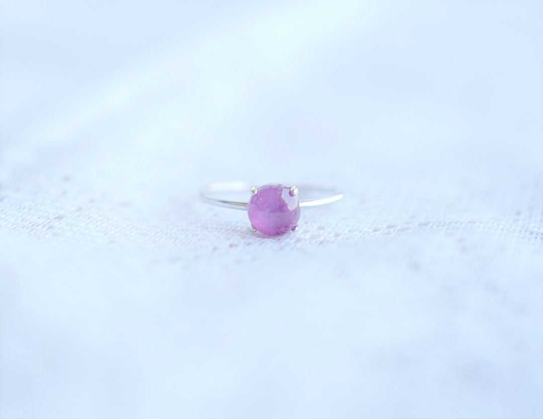July birthstone sterling silver 925 ring - 戒指 - 半宝石 紫色