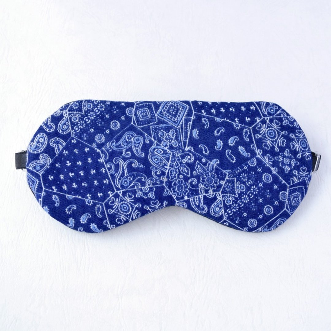 Paisley 蓝色 眼罩/旅行/睡眠/礼品 - 眼罩 - 棉 蓝色