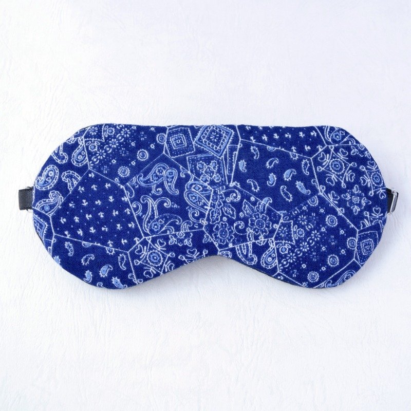 Paisley 蓝色 眼罩/旅行/睡眠/礼品 - 眼罩 - 棉．麻 蓝色