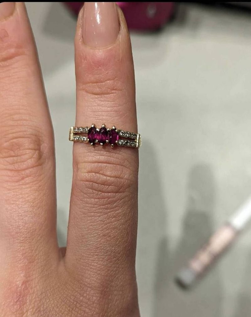 红宝石戒指 - 戒指 - 宝石 咖啡色