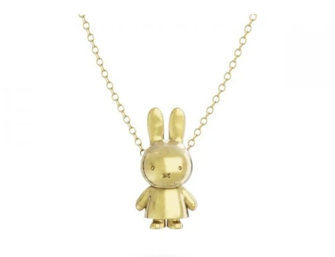 Miffy 米飞儿全身站立18K金颈錬 - 项链 - 24k 金 多色