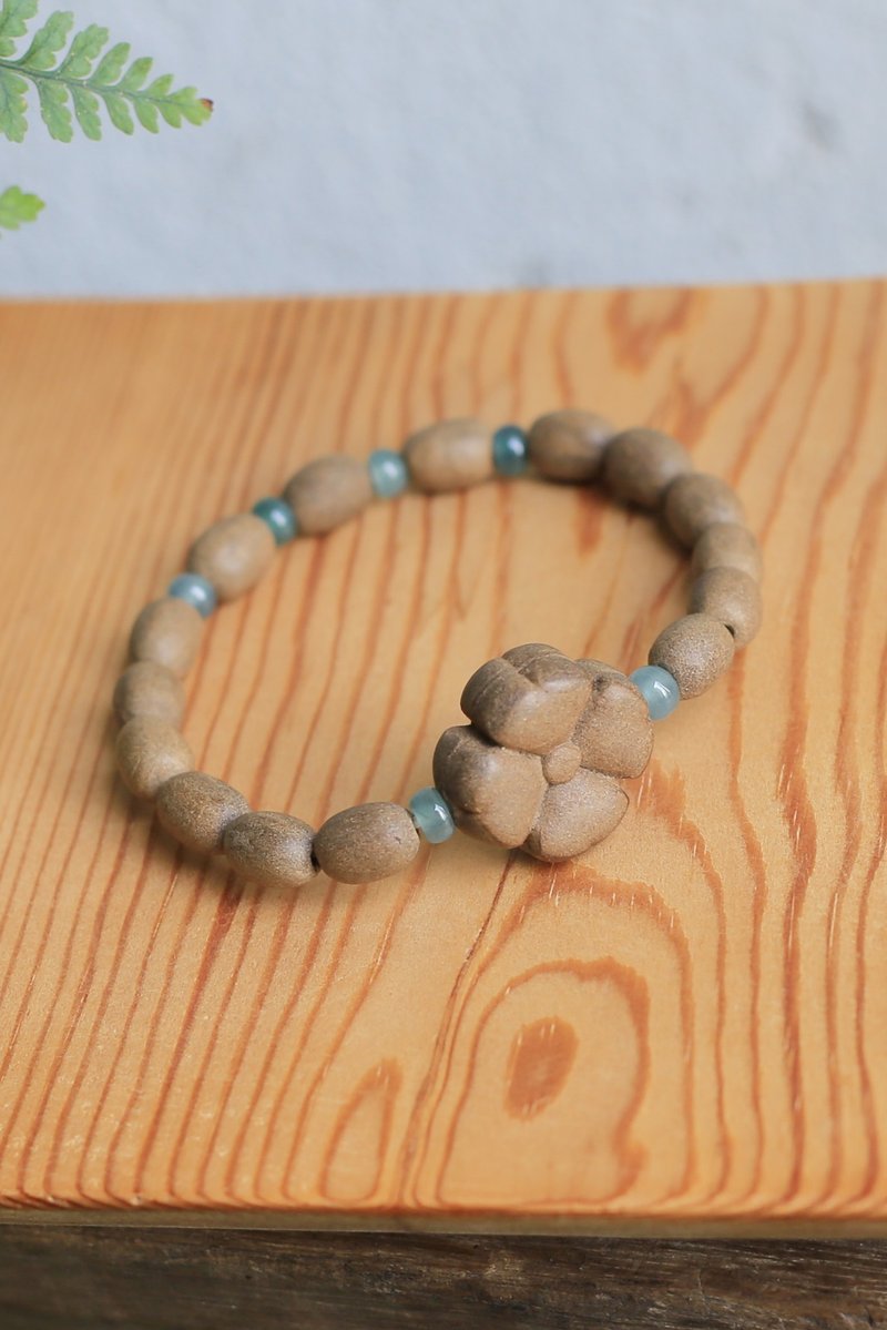 壹染指香品 | 古方 梅歮香 | 天然合香四叶草 冰种翡翠隔珠 | - 手链/手环 - 植物．花 