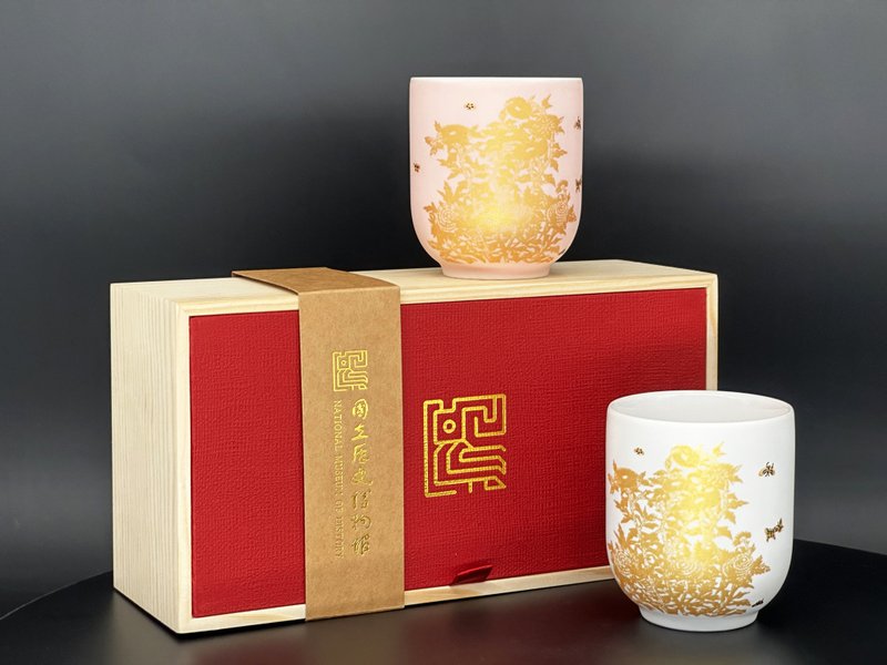 【ViREO】常玉灿若繁华 华贵双杯组 晶霜白 月樱粉 | 历史博物馆 - 茶具/茶杯 - 瓷 粉红色