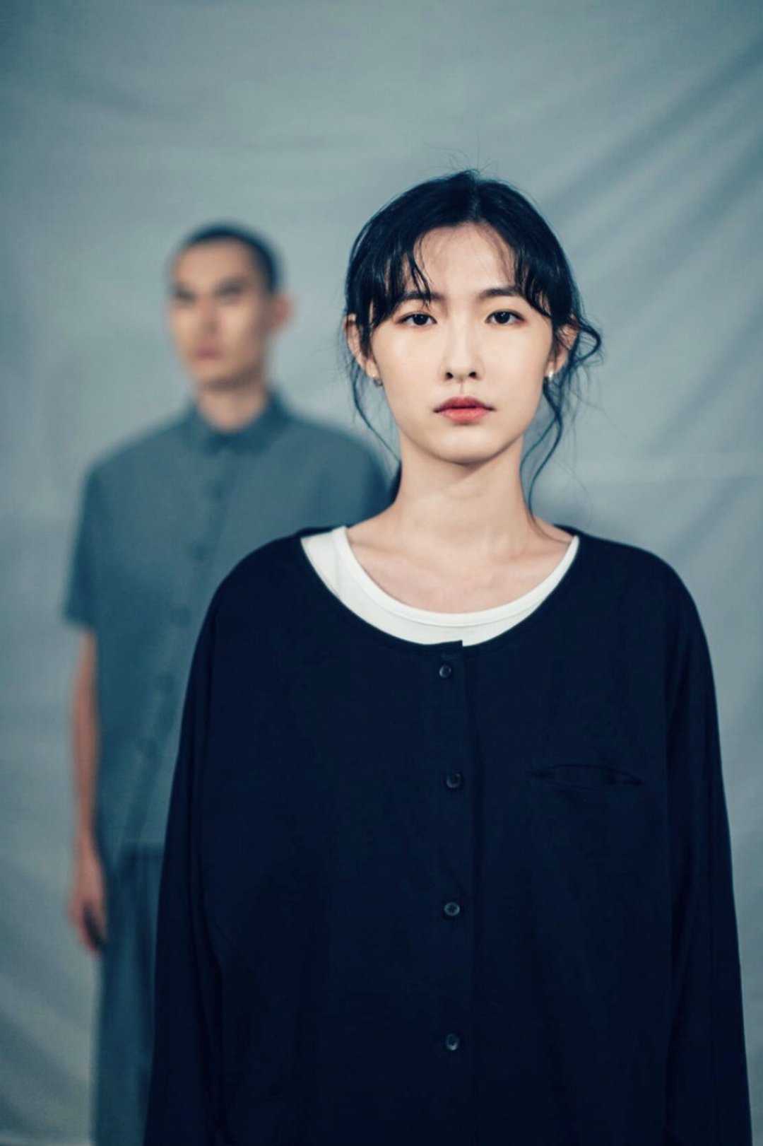 52赫兹 前口袋上衣 (黑/白) Organic Cotton - 女装休闲/机能外套 - 棉 黑色