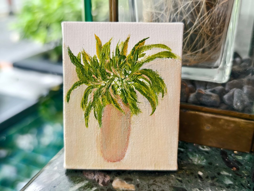 迷你挂画/装饰画/无框画/植物画/压克力水彩画/疗愈画 - 海报/装饰画/版画 - 棉．麻 