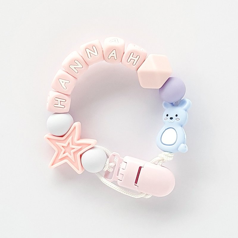 HANNAH 星星 兔子 定制化奶嘴链 - 玩具/玩偶 - 其他材质 多色