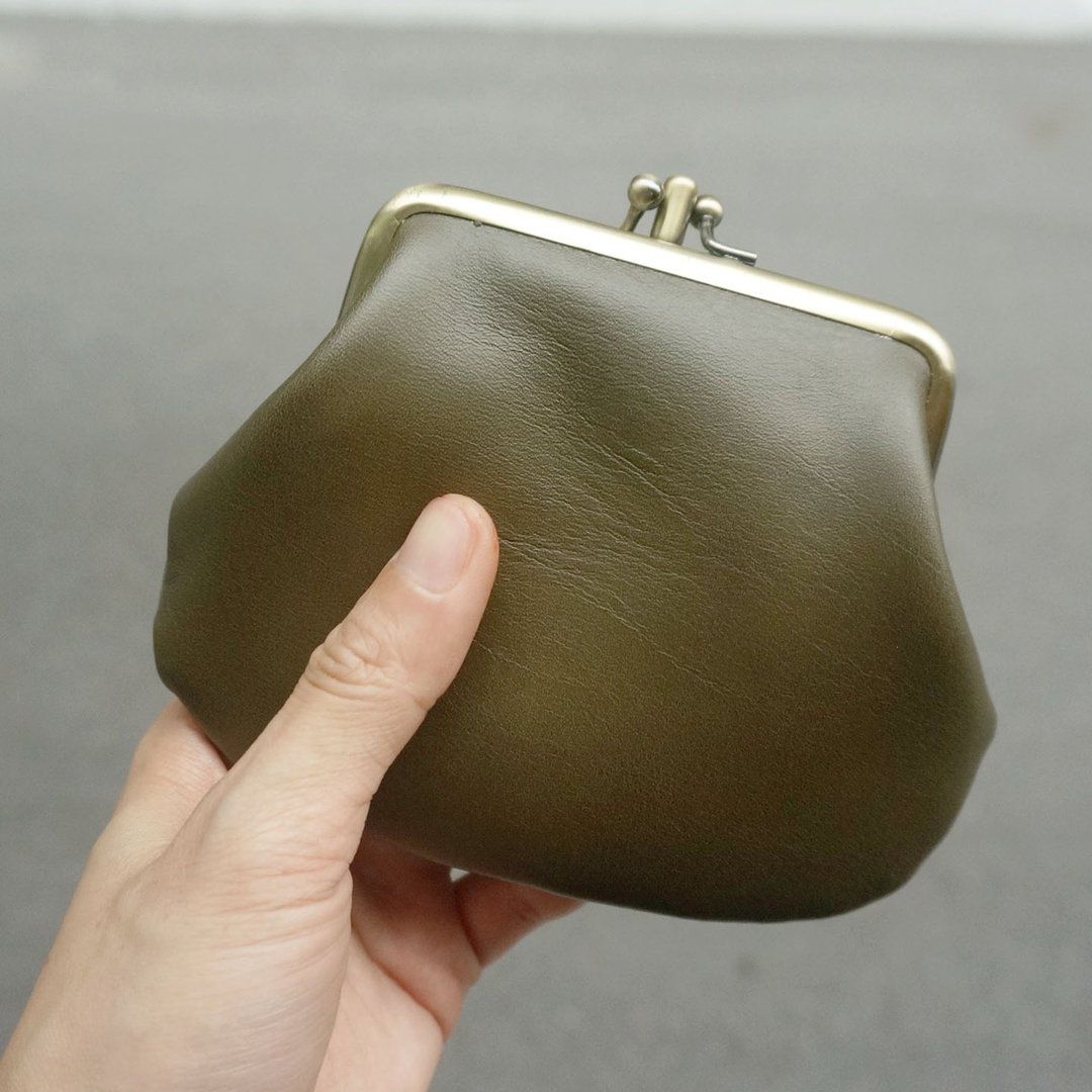 **大正浪漫~Sienna真皮双层小口金 - 皮夹/钱包 - 真皮 绿色