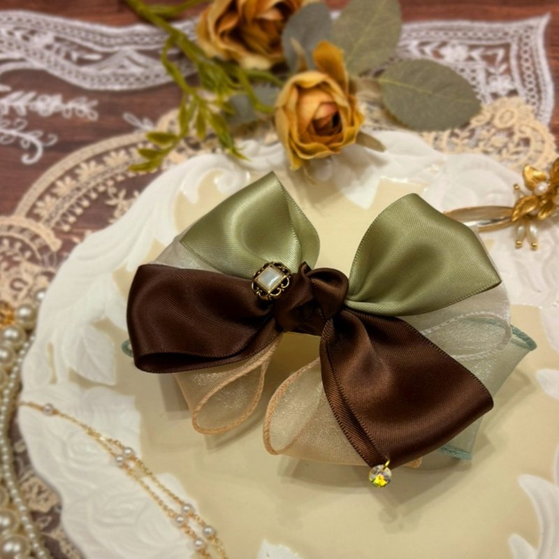 【时光长廊的泪珠】发夹│弹簧夹│手作发饰 - 发饰 - 其他材质 