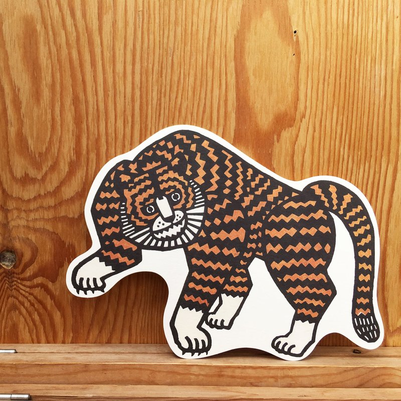 老虎造型卡片/明信片 - 卡片/明信片 - 纸 蓝色