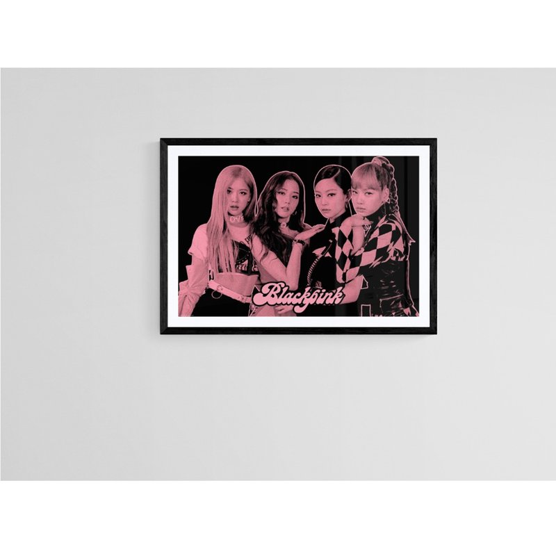 BLACKPINK - Group Pink 英国进口海报 - 海报/装饰画/版画 - 其他材质 粉红色