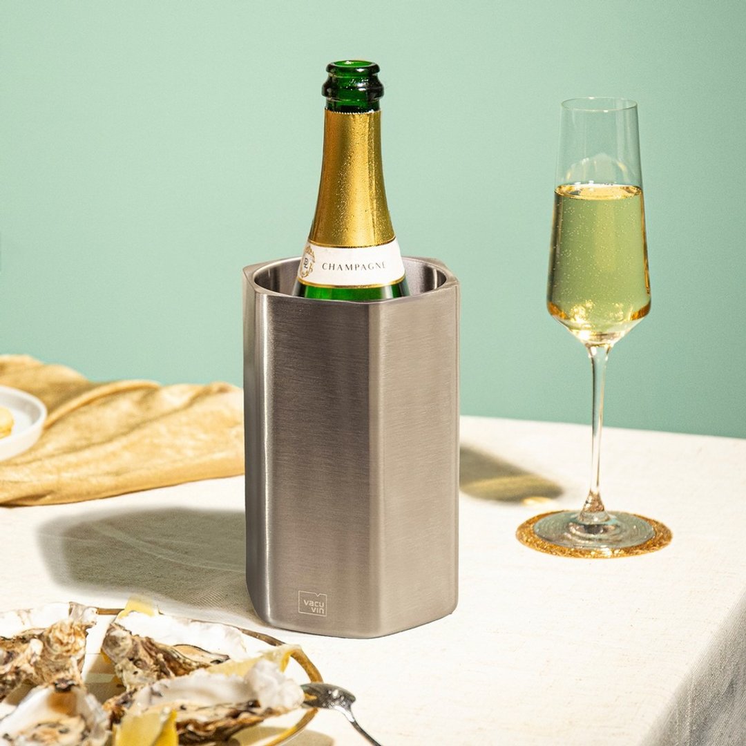荷兰 Vacu Vin Hive 双层不锈钢保冷冰桶 (银 1.5L) | 保冰桶 - 酒杯/酒器 - 不锈钢 银色