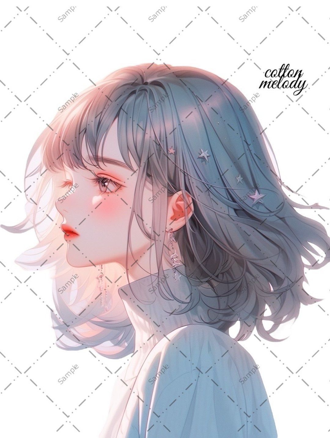 原创贴纸 no.600A 人物贴纸 原创贴纸 女孩贴纸 原创人物贴纸 - 贴纸 - 纸 