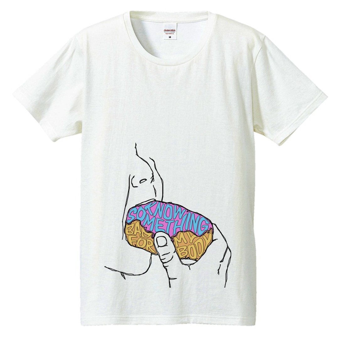 T-shirt / know something bad for my body - 男装上衣/T 恤 - 棉 白色