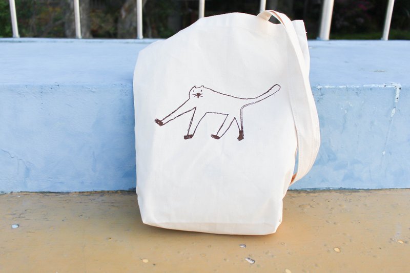 帆布包 - 出去走走 - 侧背包/斜挎包 - 棉．麻 白色