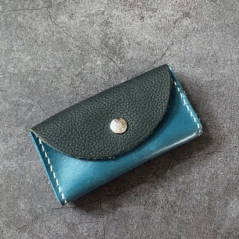 U6.JP6 --纯手工缝制双色万用包/简易钱包/耳机收纳包 (男女适用) - 其他 - 真皮 蓝色