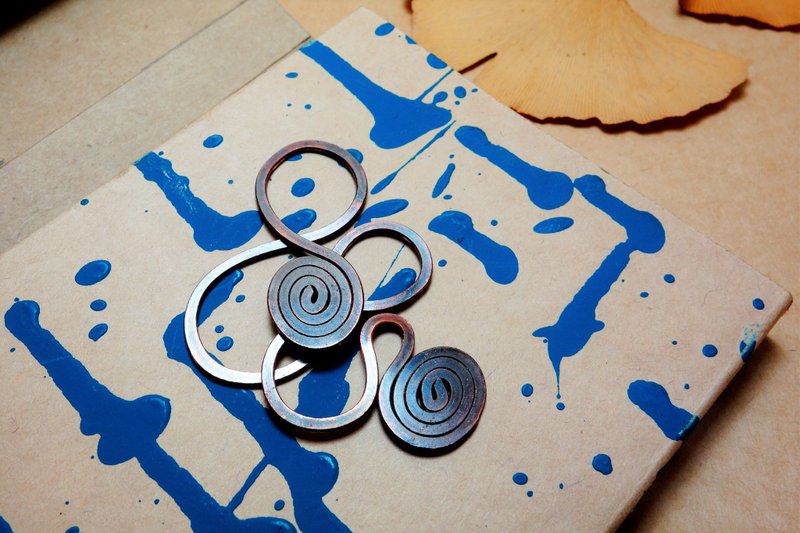 铜书签 等待 - 书签 - 铜/黄铜 咖啡色