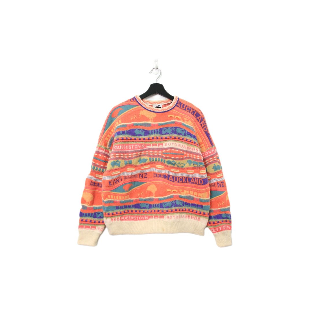 Back to Green-复古毛衣 糖果色半立体文字ws-23 vintage sweater - 女装针织衫/毛衣 - 羊毛 