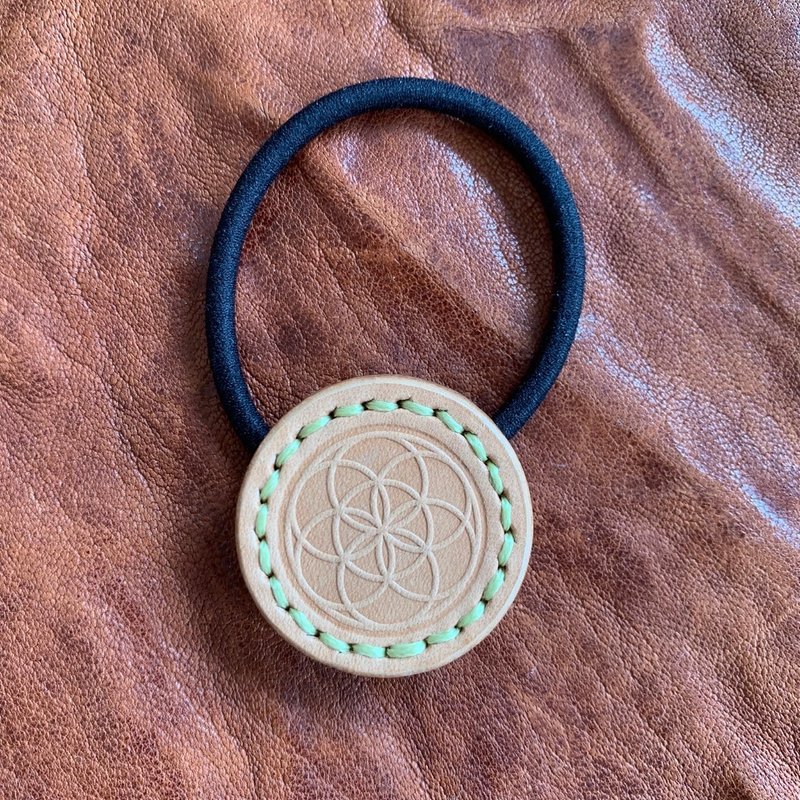 -生命之种- 皮革发带，浅绿色 - 发饰 - 真皮 绿色