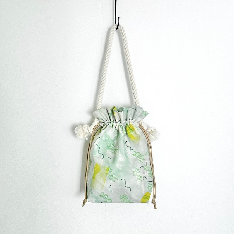 手染束口袋 / Wave - 手提包/手提袋 - 棉．麻 多色