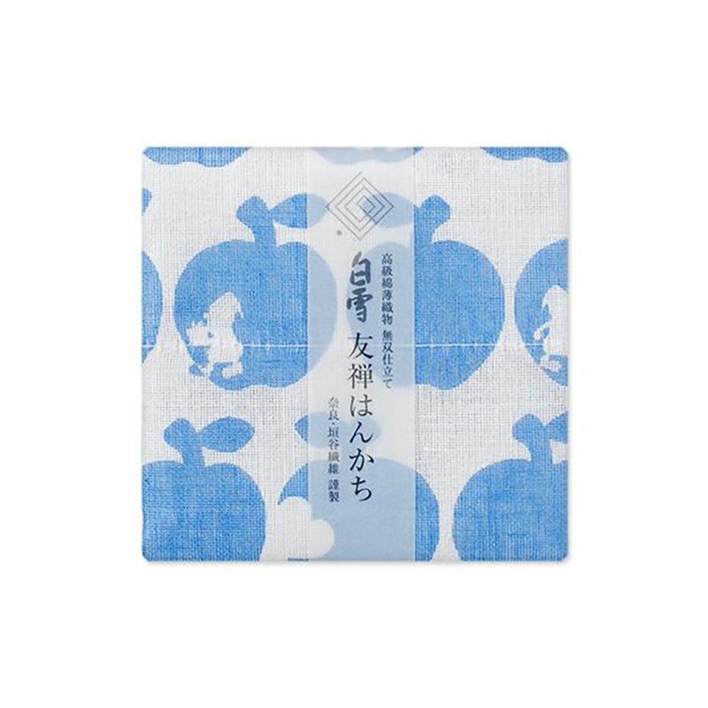 京友禅染手帕 / 白雪公主 蓝色 - 手帕/方巾 - 棉．麻 蓝色