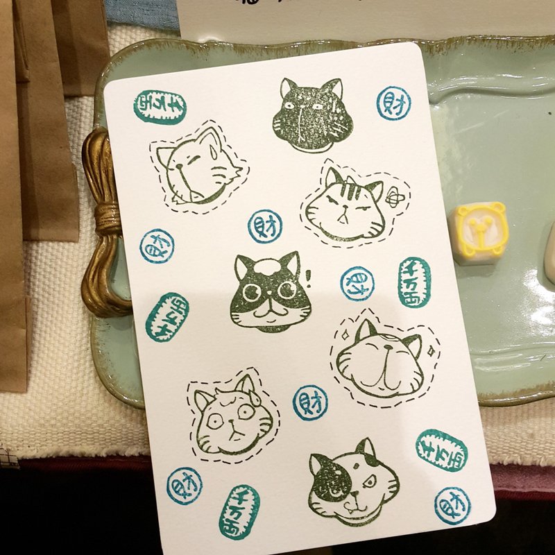 【Navirt手工章X封王封后】猫猫组章(1套7款) - 印章/印台 - 塑料 