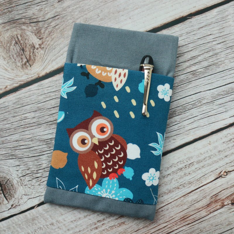 【猫头鹰】 口袋型笔袋 护理师笔袋 医师笔袋 老师笔袋 - 铅笔盒/笔袋 - 棉．麻 