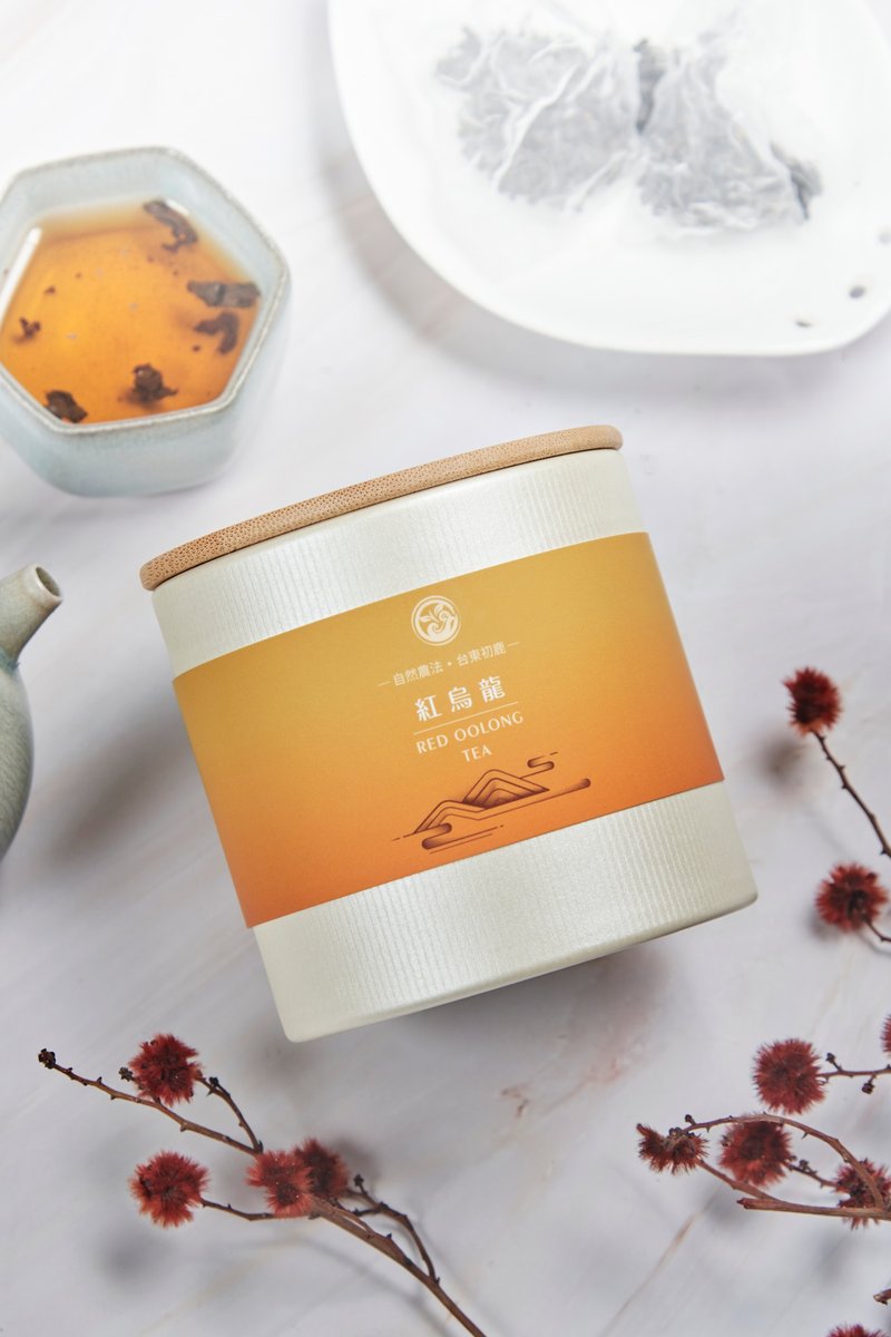 台东红乌龙茶包 l 自然农法 l 手摘茶叶 - 茶 - 纸 红色