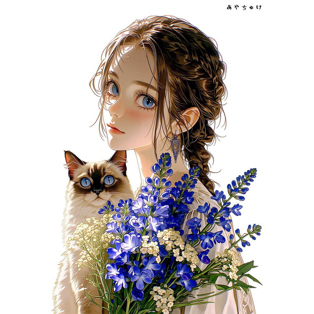 【4 月新品 3】07-120-0287 人物贴纸 春日女孩与动物 - 贴纸 - 纸 