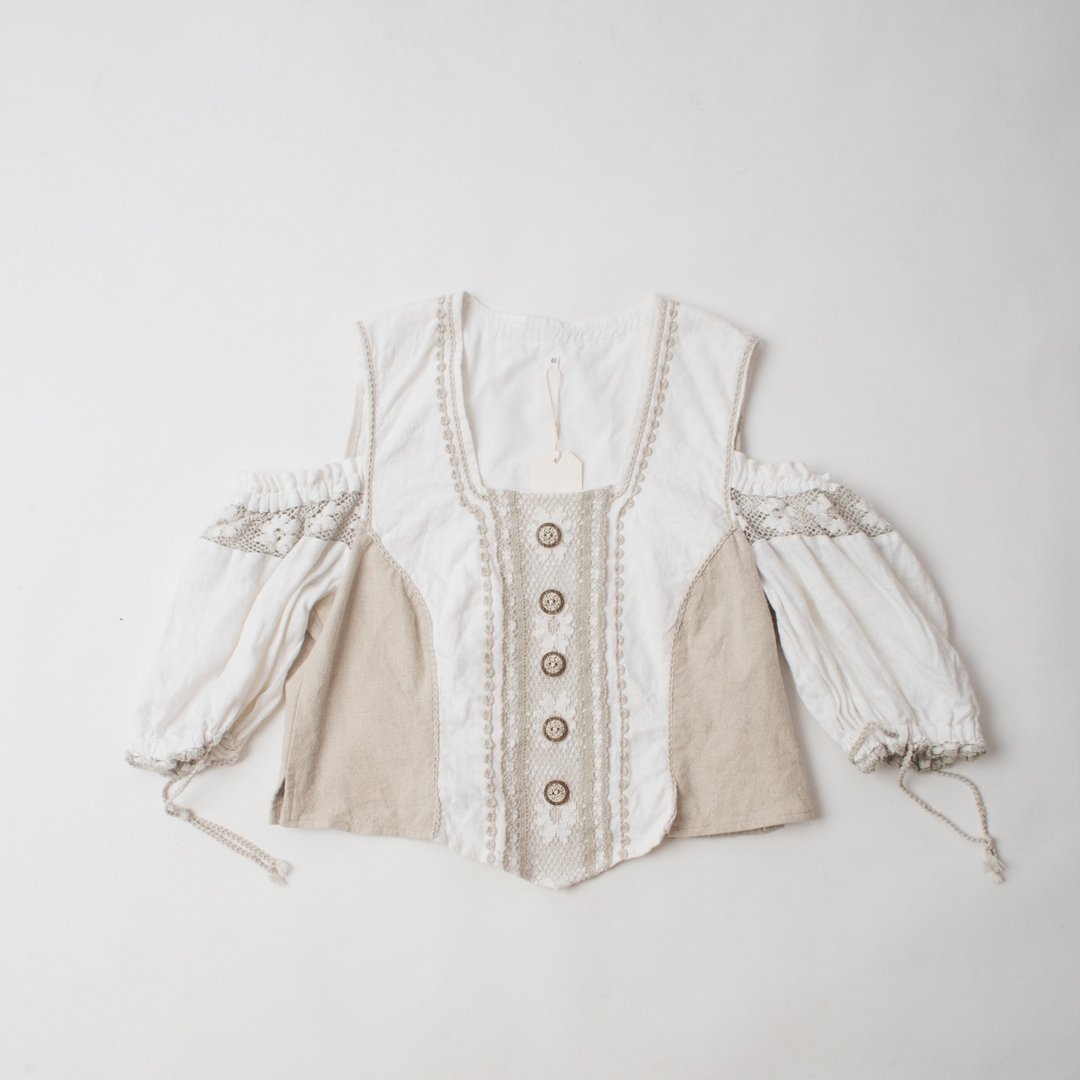 提洛尔马甲上衣.Vintage Tyrolean Corset【初恋贩卖所】G679 - 女装上衣 - 棉．麻 