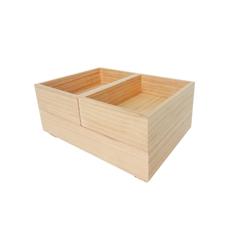 福利品/可堆叠收纳木盒 - 收纳用品 - 木头 卡其色