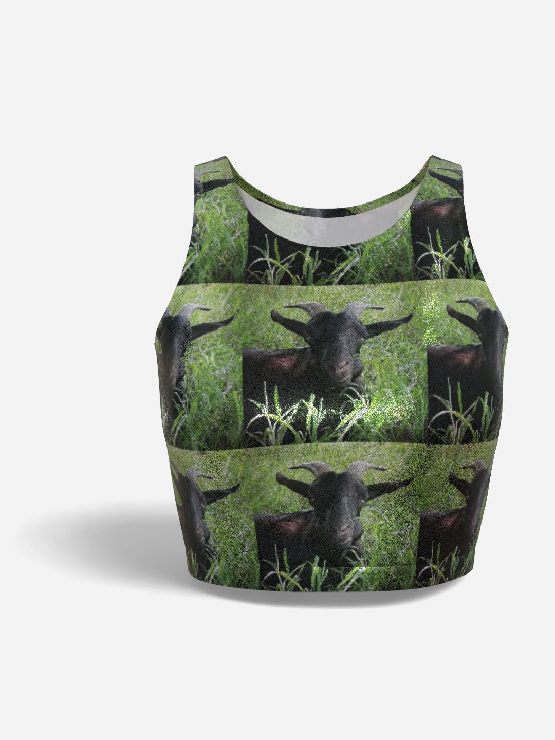 可以吃的画 亮片 背心 Edible Art Glitter Tank Top 黑山羊 Goat - 女装运动衣 - 聚酯纤维 银色