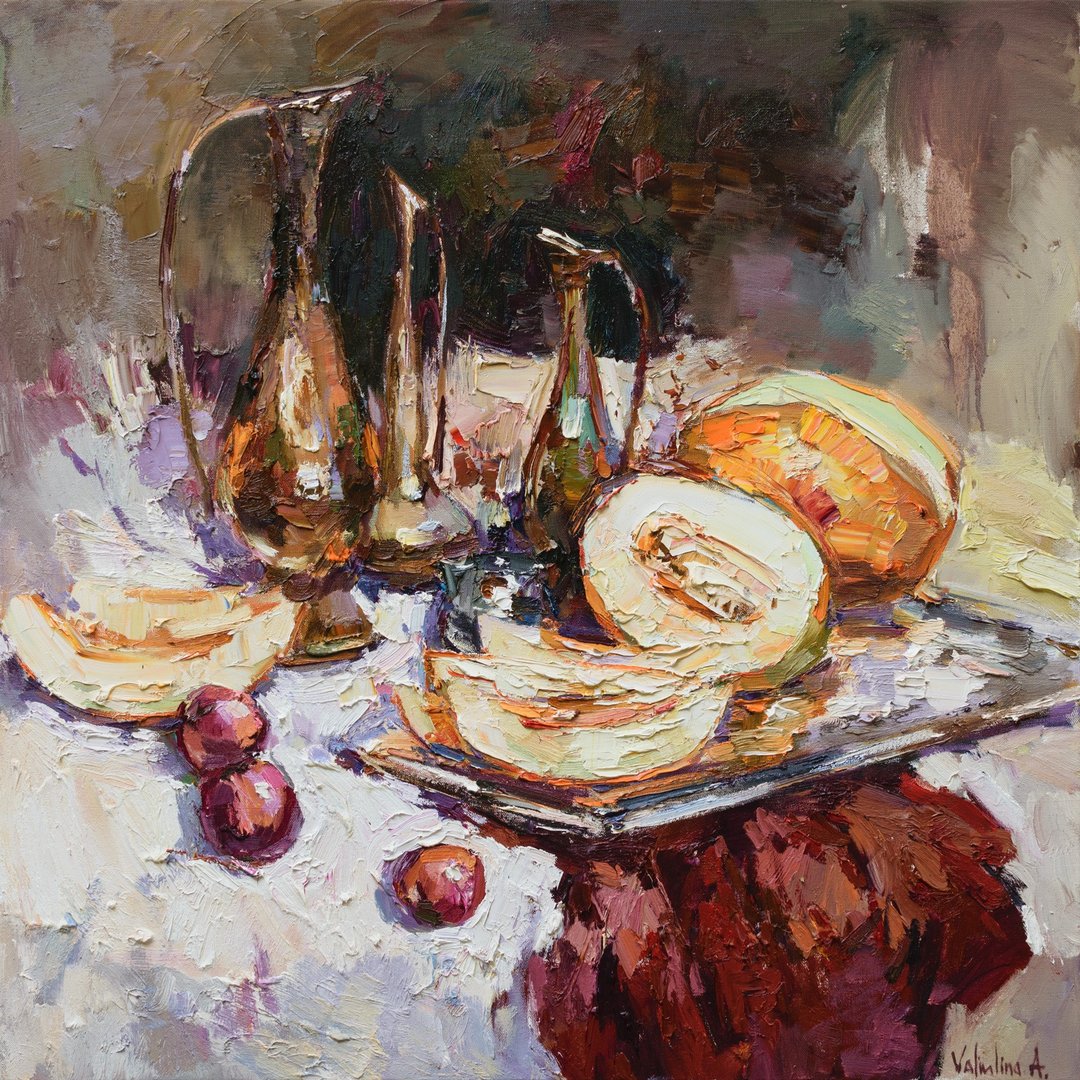 Summer still life with Melons - 墙贴/壁贴 - 其他材质 橘色
