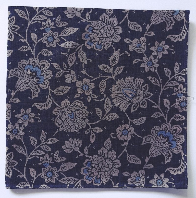 印花图腾头巾，20.5 x 20 英寸，日本布料，棉质，礼品 - 丝巾 - 棉．麻 灰色